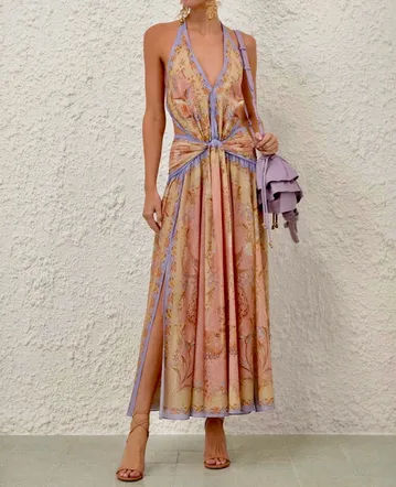 knee length dresses for ladies SIR The Label Eleanora Column Midi Dress – Robe Collective main image 0