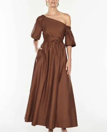 manning cartell brown dress Time to Shine Slip Dress