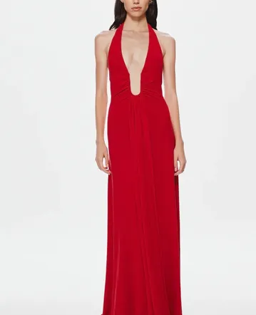 slim fit dress slacks Dazed Wrap Halter Mini Dress – Styled By Charli main image 0