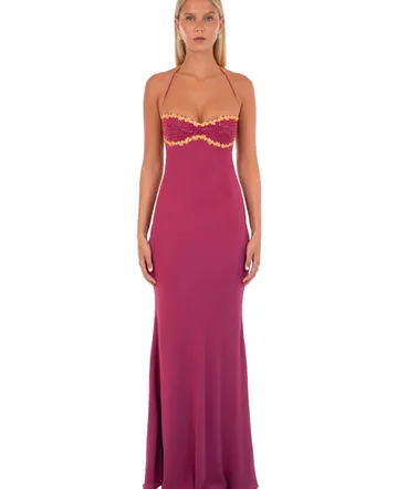 citara maxi dress cocoa FAITHFULL Citara Maxi Dress in Cocoa