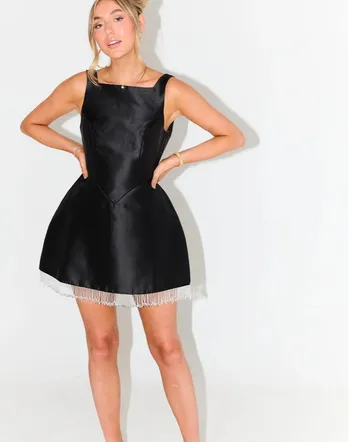 princess polly baby blue dress Kaiia exclusive satin oversized pink bow column maxi dress in black