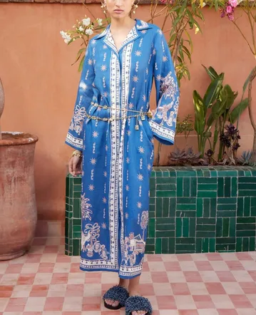 classic cocktail midi dress Andres Otalora Indigo Mezcalitos Midi Dress Indigo / 6