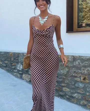 slim fit dress slacks The Ultimate Muse Tie Neck Maxi Dress Butter Cream — Maxi Dresses