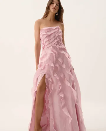 chinese dress ladies Clarice Draped Maxi Dress  The Harmonic