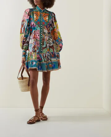 aje celestial pleated mini dress Aje Celestial Pleated Mini Dress by Aje