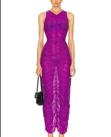 By Nicola S/S Wavy Maxi Dress Stripe Size 8