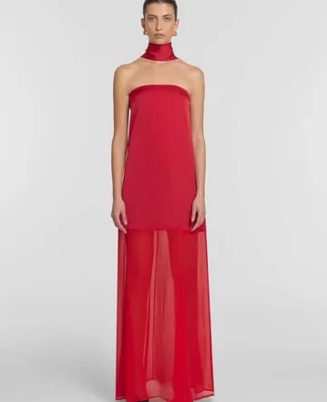 white christmas dresses Sir The Label Nadja Cut Out Maxi Dress in Black – The Dressing Room Hire main image 1