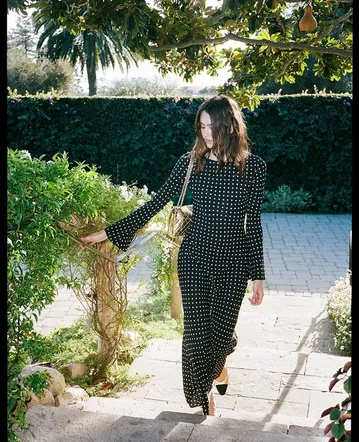 Aje Casa Puff Sleeve Midi Dress Black Size 16