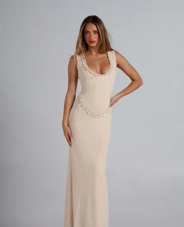 aje planetary maxi dress Aje - Planetary Maxi Dress In Abstract Fern
