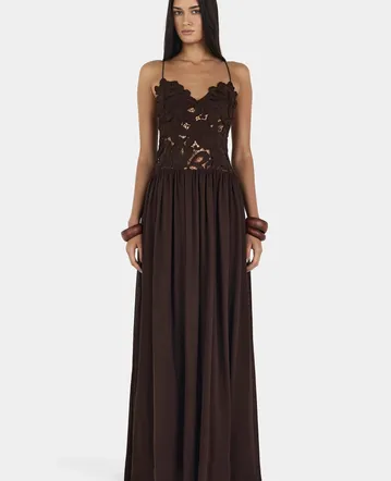 knee length dresses for ladies Cira Midi Dress-BLACK / 4