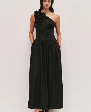 scoop neck jersey midi dress Navy Scallop Jersey Mix Midi Dress – Mint Velvet