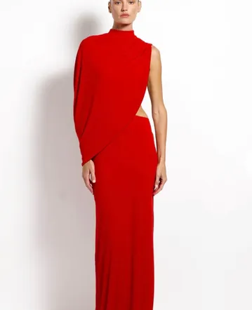 red prom mermaid dress Long Red Beaded Mermaid Prom Dress: Ladivine CM352 Red / 2
