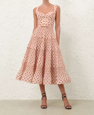 Alemais Yvette Cut Out Midi Dress Multi Size 8