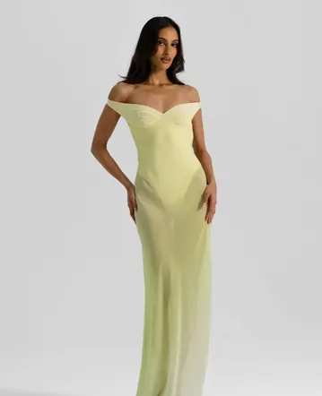 chinese dress ladies Aje Violette Bubble Hem Maxi Dress Lavenders of Provence  The Closet  Collective Hire