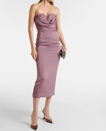 Acler Mahina Midi Dress Plum Size 8