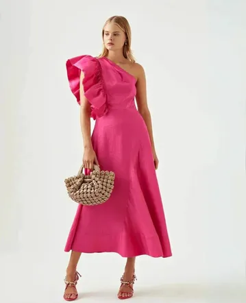green emerald velvet dress Elliatt Buttercup Embroided Dress Red Size 10,12 – lonedresshire main image 1