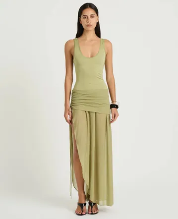 sheer knit curve maxi dress in merlot helsa Helsa Sheer Knit Curve Maxi Dress In Merlot - 47% Off