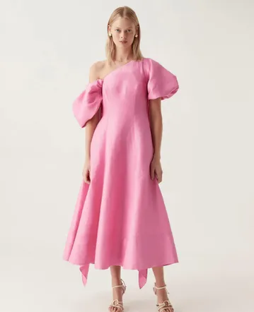 Alemais Eden Flounce Midi Dress Multi Size 14