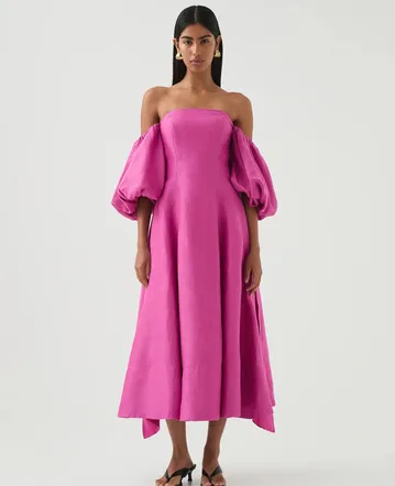 midi red dress for women party wear Anne Midi Dress