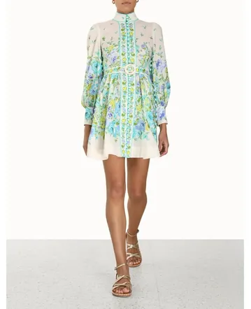 lightburst trimmed shirt dress Zimmermann Lightburst Trimmed Shirt Dress