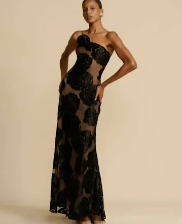 House Of CB Seren Floral Lace Back Dress Pistachio Size S