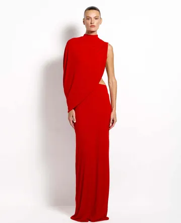 acler orkney midi dress Anthropologie Acler "Asymmetric High Neck Ombre Midi Dress" NWT (Size   Middle Child Vintage Shop