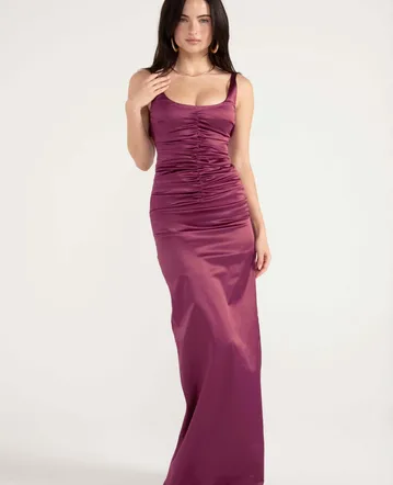 dahlia hand-beaded backless chiffon maxi dress in rosa Jaded London Rosa Maxi by Jaded London