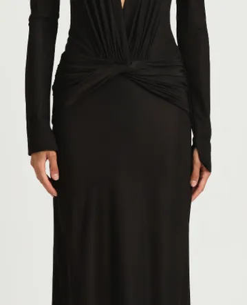 elations knit maxi dress Elations Knit Maxi Dress-BLACK / XXS