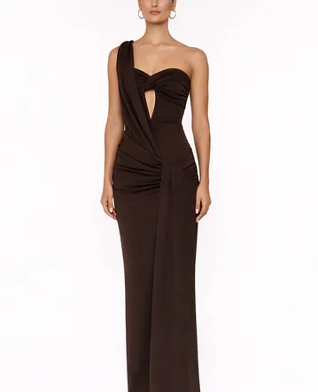 Murci Onyx Lace Keyhole Maxi Dress Black Size XS, S & M