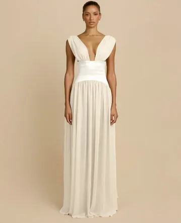 sculptured pleated rib dress christopher esber Christopher Esber Sculptured Pleated Rib Maxi Dress