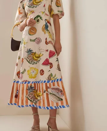 zimmermann poppy plunge midi dress ZIMMERMANN POPPY PLUNGE MIDI DRESS SIZE 1