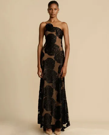 Matteau Asymmetric Wave Dress Black Size 1