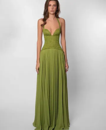 pleated dress asymmetrical Olympia Asymmetrical Pleated Maxi Dress