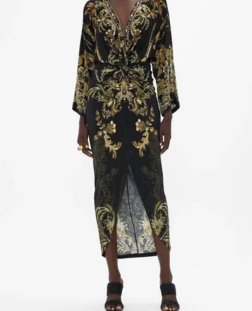 Shona Joy Moraya Dropped Waist Maxi Dress Chilli Size 10 & 12