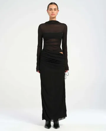 short jacquard a-line dress with removable straps COCOMELODY A Bold Statement Of Love Timeless Black Wedding Dress Beauty Long Sleeves CW3526, 45 Days / Black / US22-UK24-EUR52