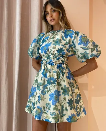 house of cb jasmine rose print draped corset dress House Of CB Jasmine Strapless Corset Mini Dress