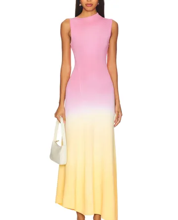 Aje Mercurial Maxi Dress Pink Quartz Size 8