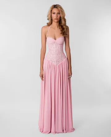 alemais luca corset dress Multi Size 8 & 10 Light Blue swatches-you-can-maxi-dress Cocktail Ballgown Sleeveless Ivory Color:Champagne (Gold) Invisible zipper