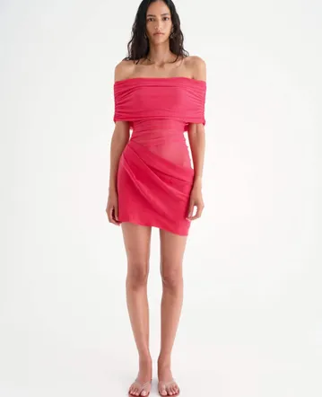 Zimmermann Tallow Plunge Mini Dress Pink Multi Floral Size 3