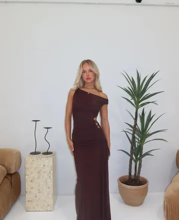 Jaded London Dahlia Hand-Beaded Backless Chiffon Maxi Dress Multi Size 6