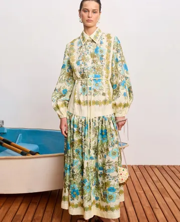 lovaan amelia embroidered linen maxi dress Amelia Pre Order LOVAAN